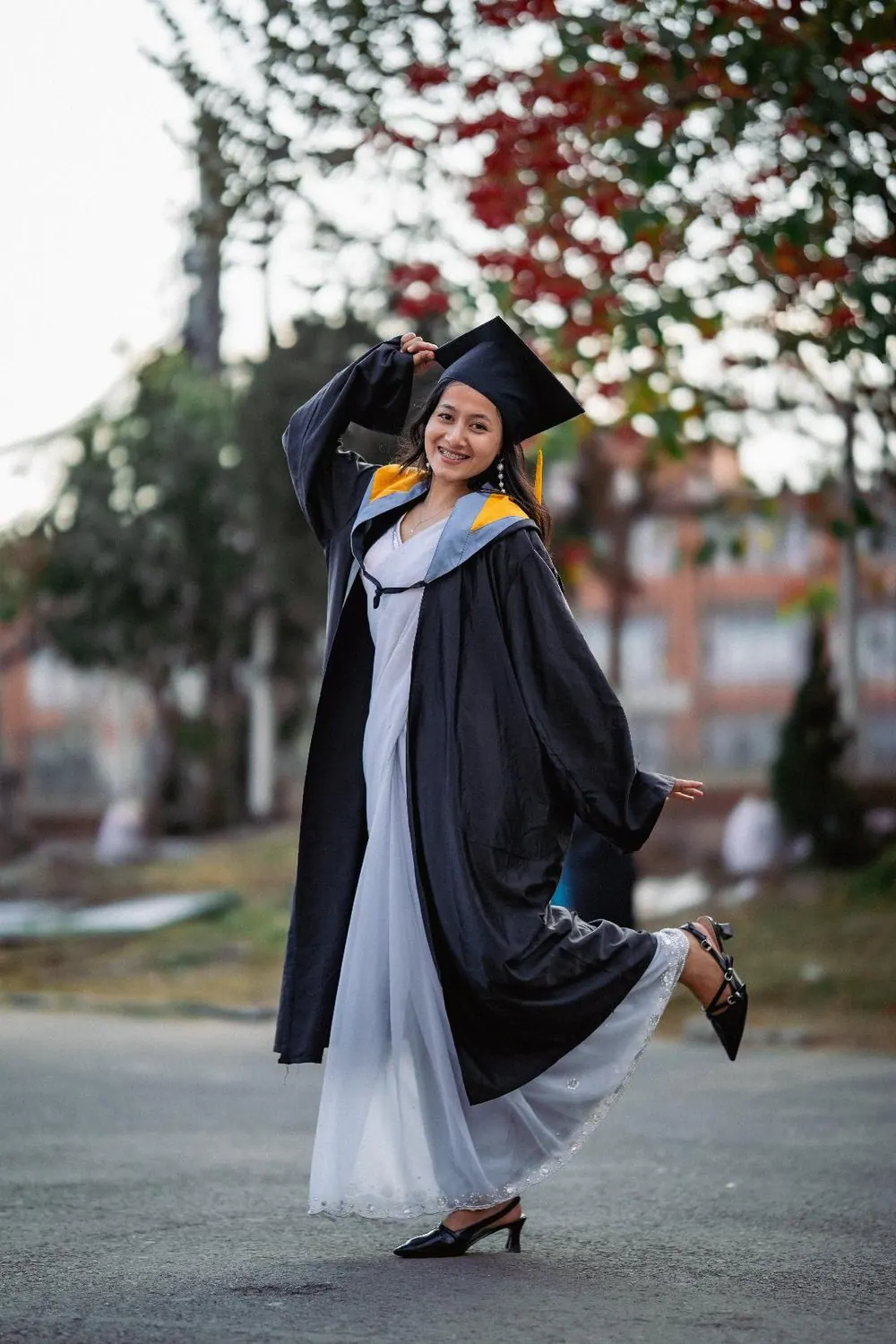 Kushum on her graduation day